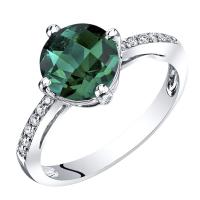 Zlatý smaragdový prsten s postranními diamanty Valary
