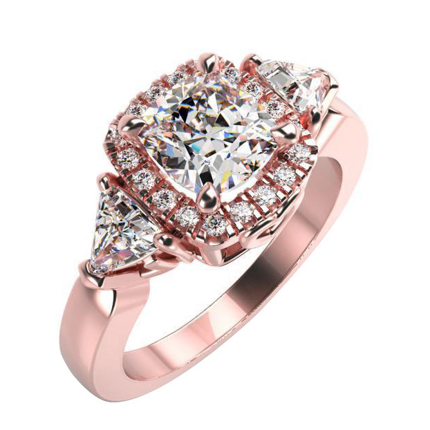 Zlatý diamantový prsten 59746