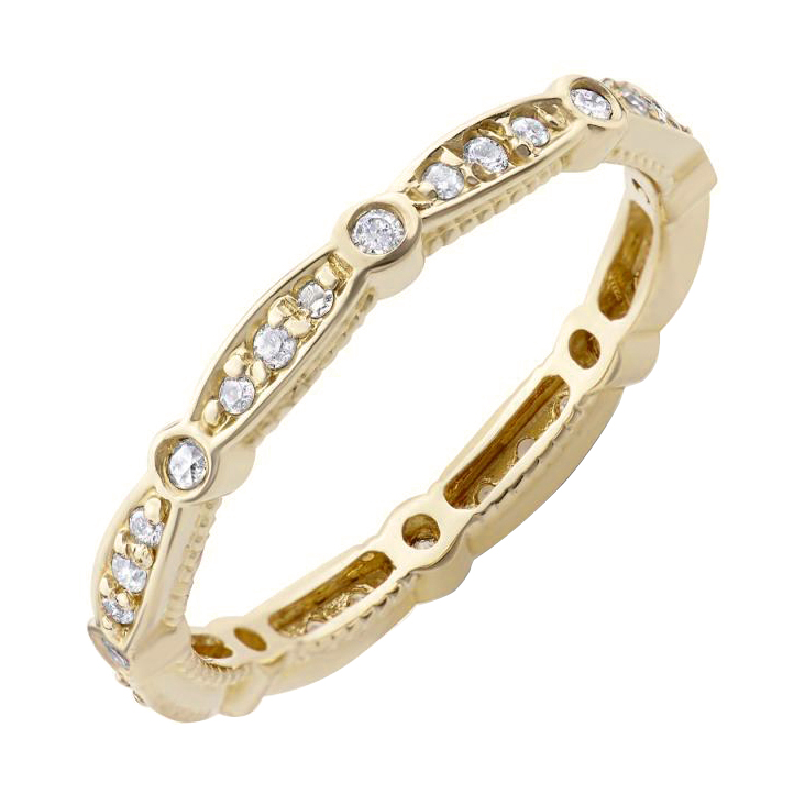 Zlatý diamantový eternity prsten 60066