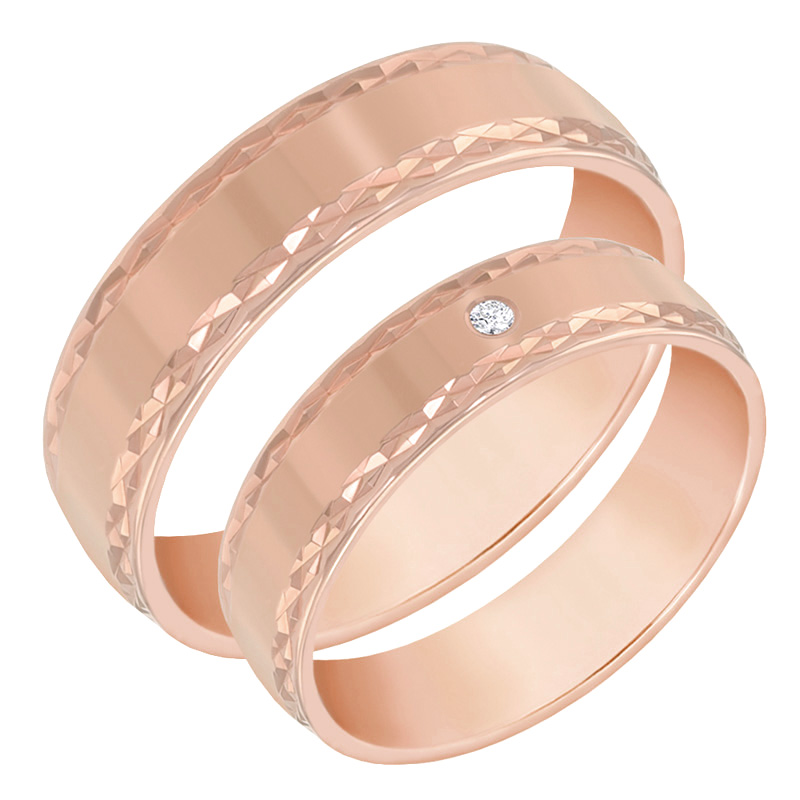 Snubní prsteny z růžového zlata 60546