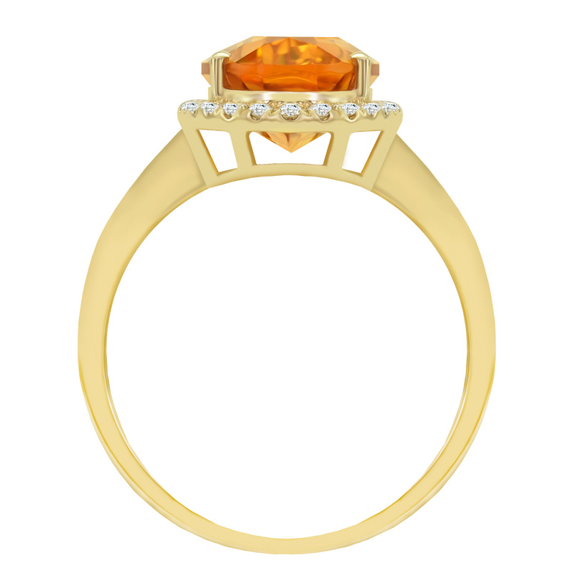 Zlatý citrínový prsten 6066