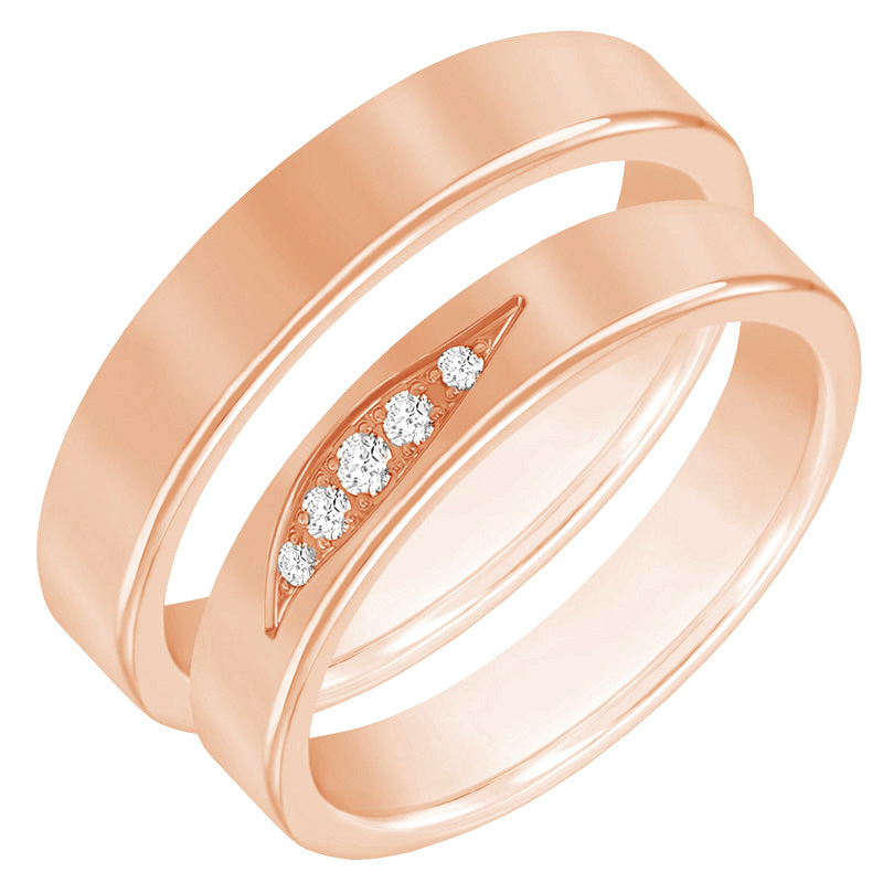 Snubní prsteny ze zlata s diamanty 60816