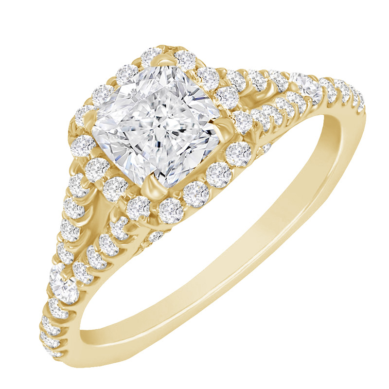Prsten ze zlata s diamanty 61236