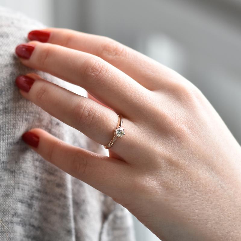 Prsten s certifikovaným diamantem 6756