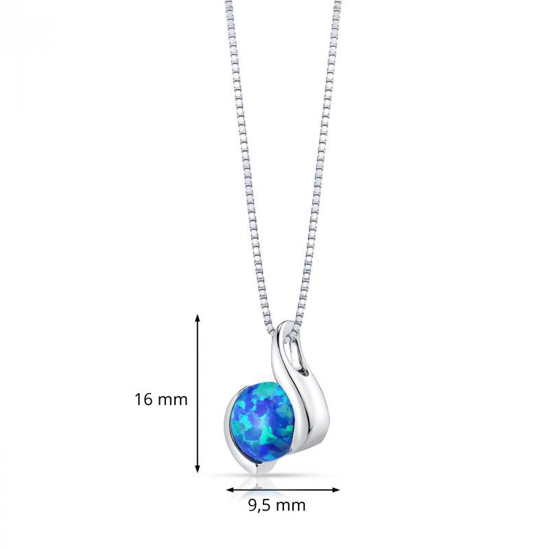 Stříbrný náhrdelník s opálem Nairi 6996