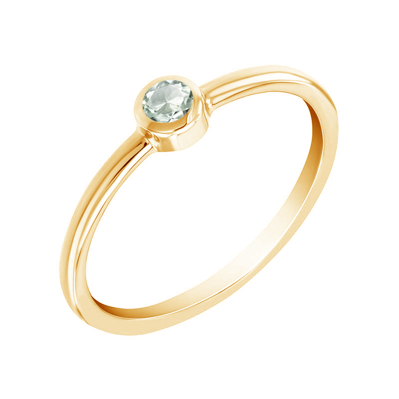 Zlatý prsten se zeleným safírem