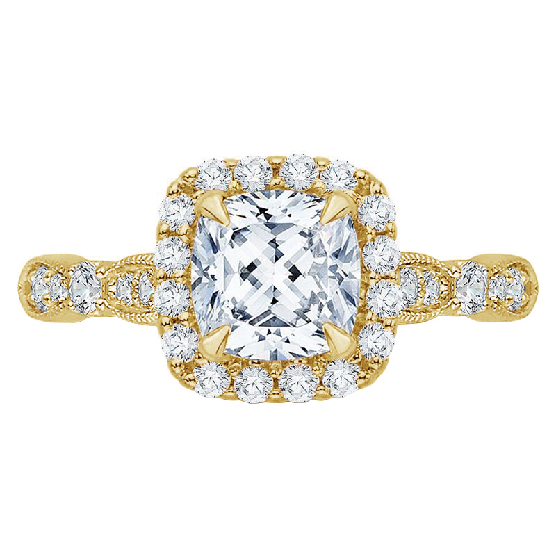 Zlatý diamantový prsten pro zásnuby 74286