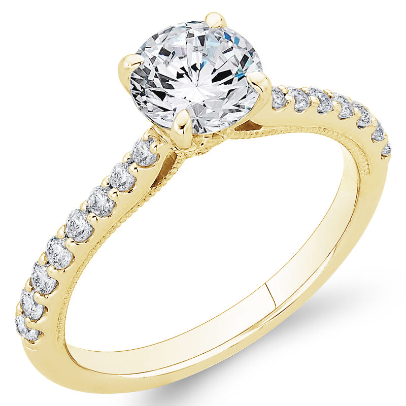 Zlatý prsten s diamanty 75036
