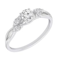 Romantický zásnubní prsten se syntetickými diamanty Alard