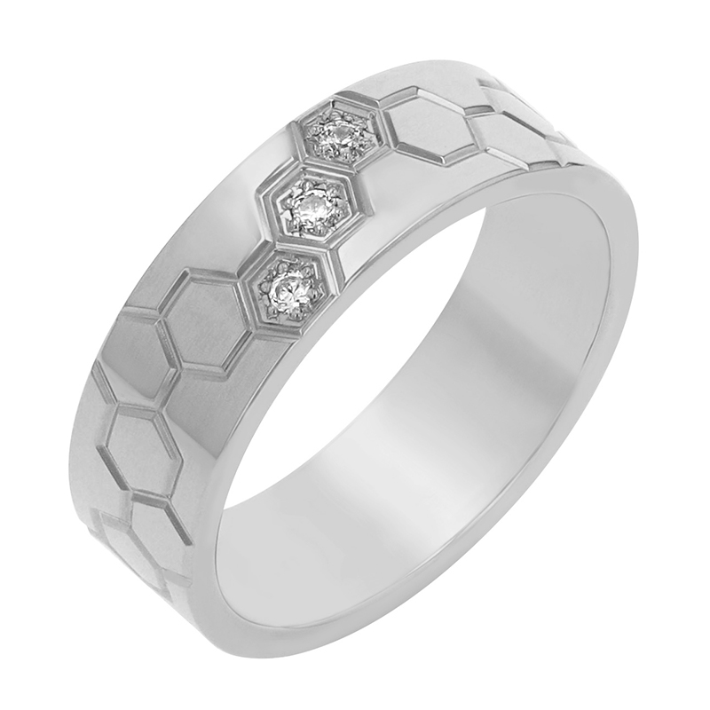 Dámský snubní prsten z bílého zlata 77896