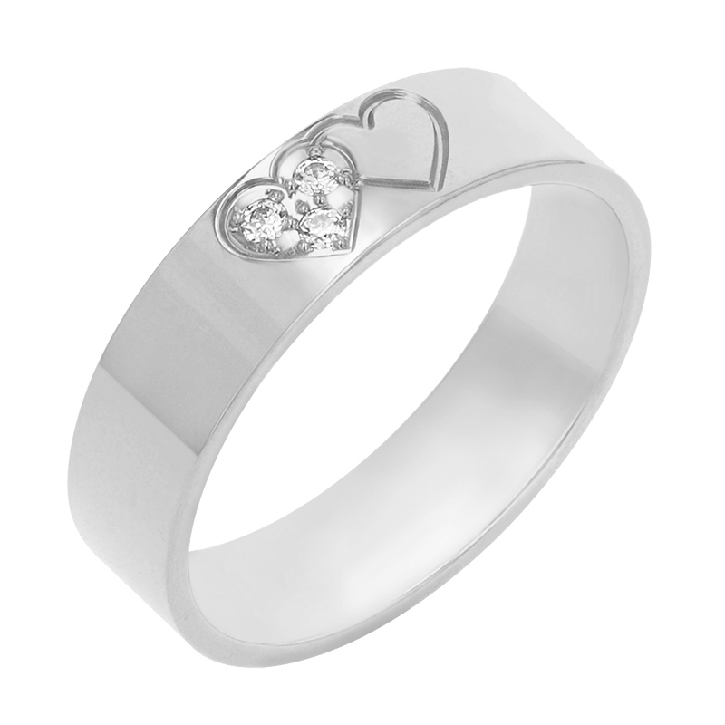 Dámský snubní prsten z bílého zlata 78116