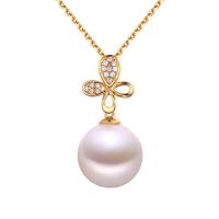 Zlatý náhrdelník s 12-13mm perlou a diamanty Maire