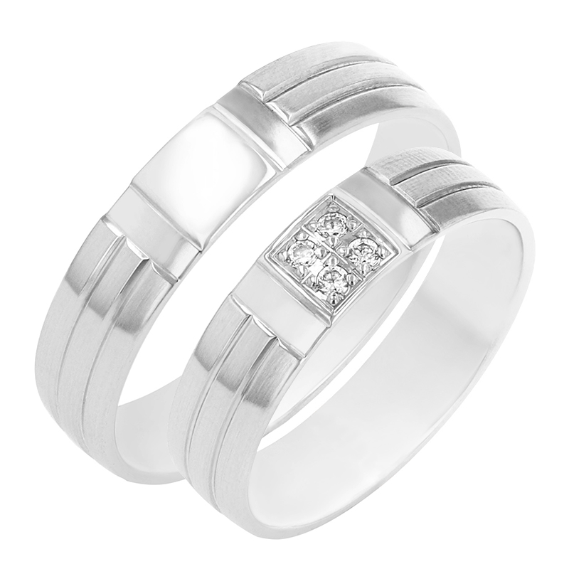 Snubní prsteny z bílého zlata 78696