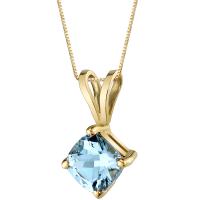 Akvamarínový náhrdelník ze zlata Rafyna