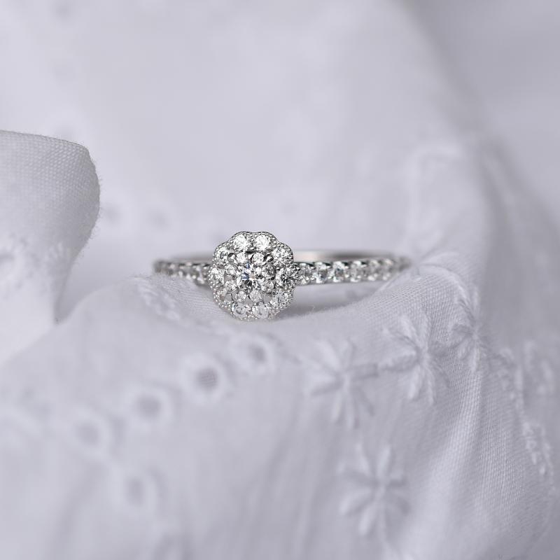 Prsten s diamantovým květem 79326