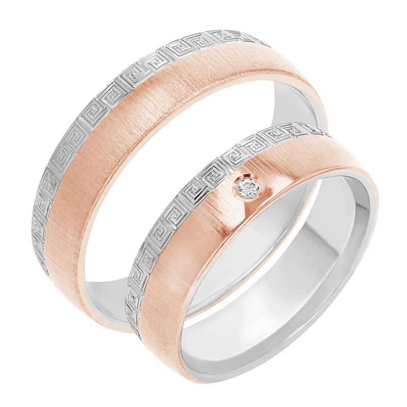 Snubní prsteny z růžového zlata 80286