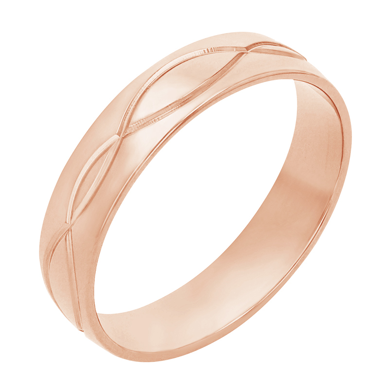Pánský snubní prsten z růžového zlata 80366