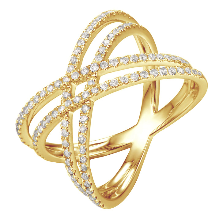Zlatý diamantový prsten 82376
