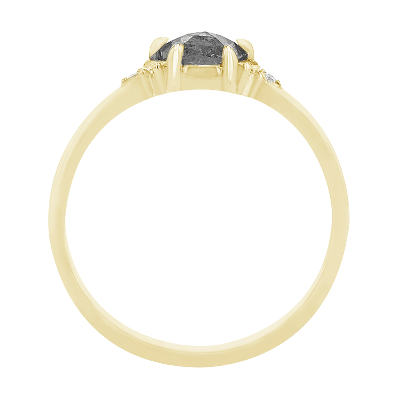 Diamantový prsten ze žlutého zlata 82616