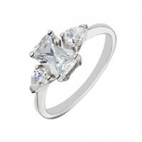 Platinový zásnubní prsten s emerald diamantem Tanyte