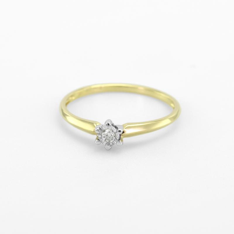 Diamantový zásnubní prsten ve stylu solitér 91496