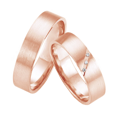 Zlaté snubní prsteny s diamanty Arnel 96356