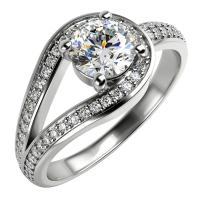 Zásnubní prsten s lab-grown diamanty Giselle