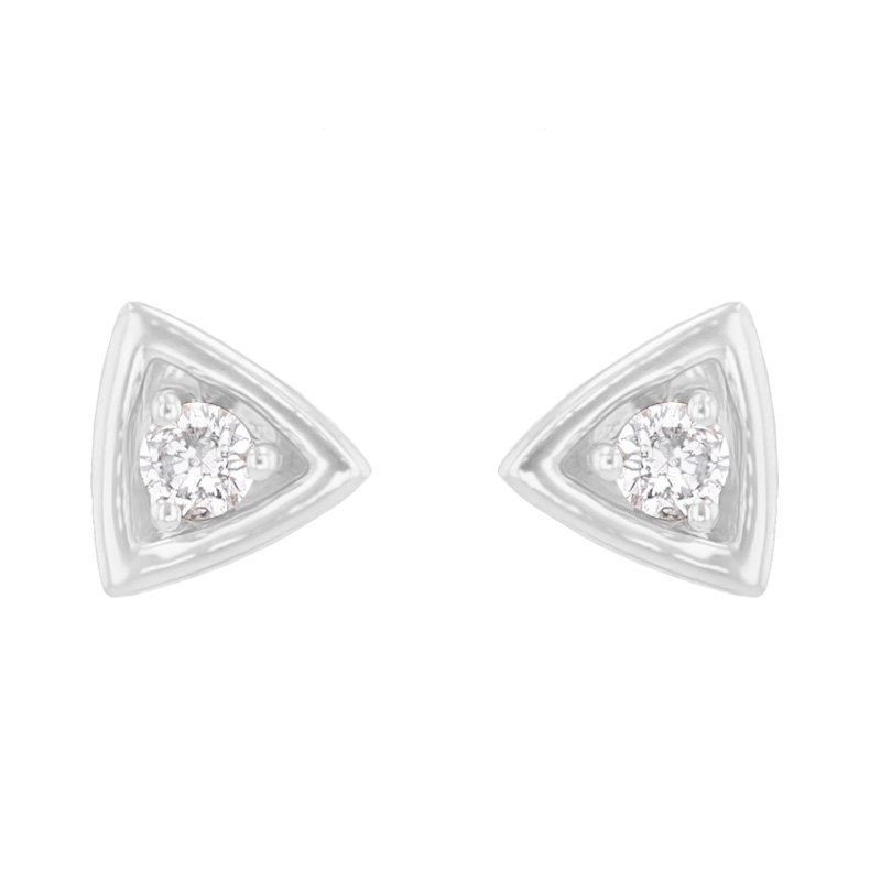 Trojúhelníkové náušnice 2v1 s diamanty Macie