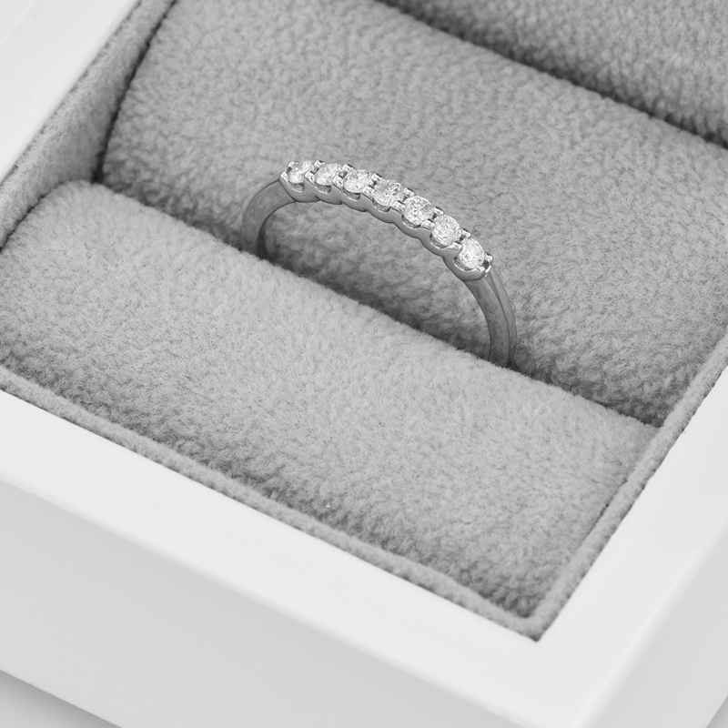 Eternity prsten s lab-grown diamanty a pánský plochý prsten Rexanne 101967