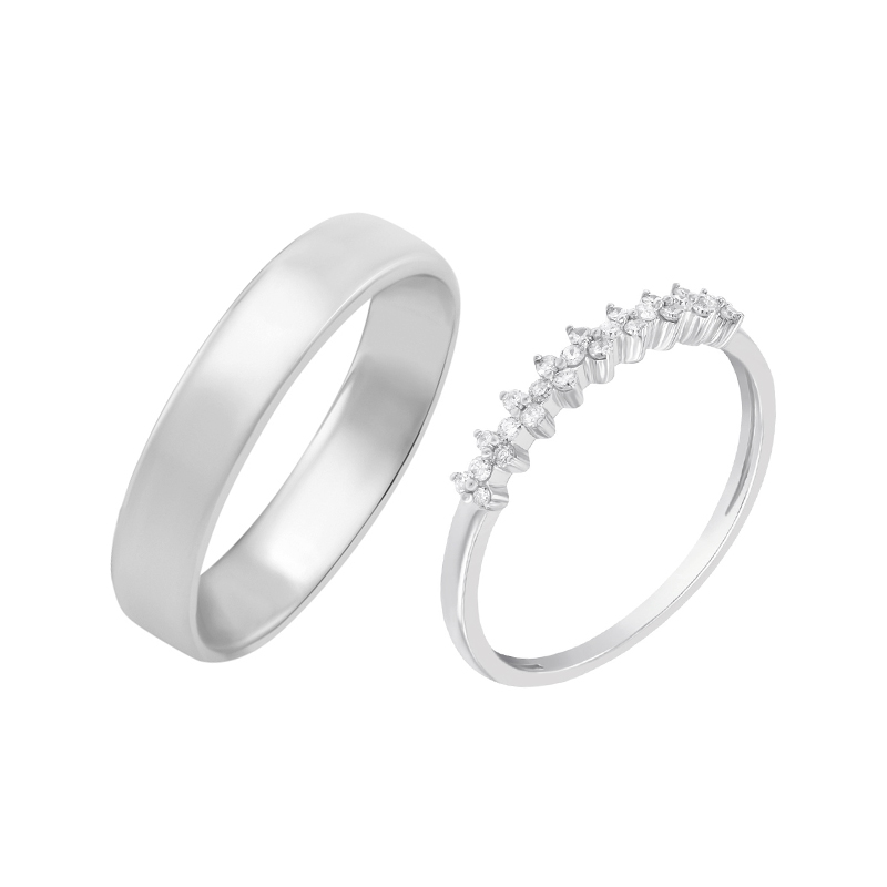 Eternity prsten s lab-grown diamanty a pánský komfortní Morse