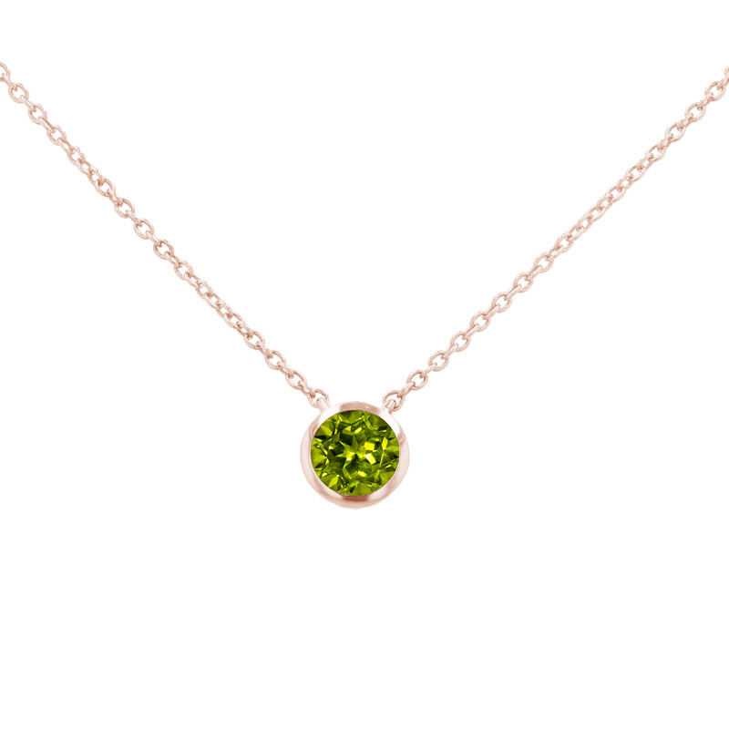 Stříbrný náhrdelník s olivínem Salas 103887