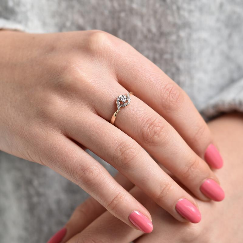 Stříbrný prsten s lab-grown diamanty Firth 104597