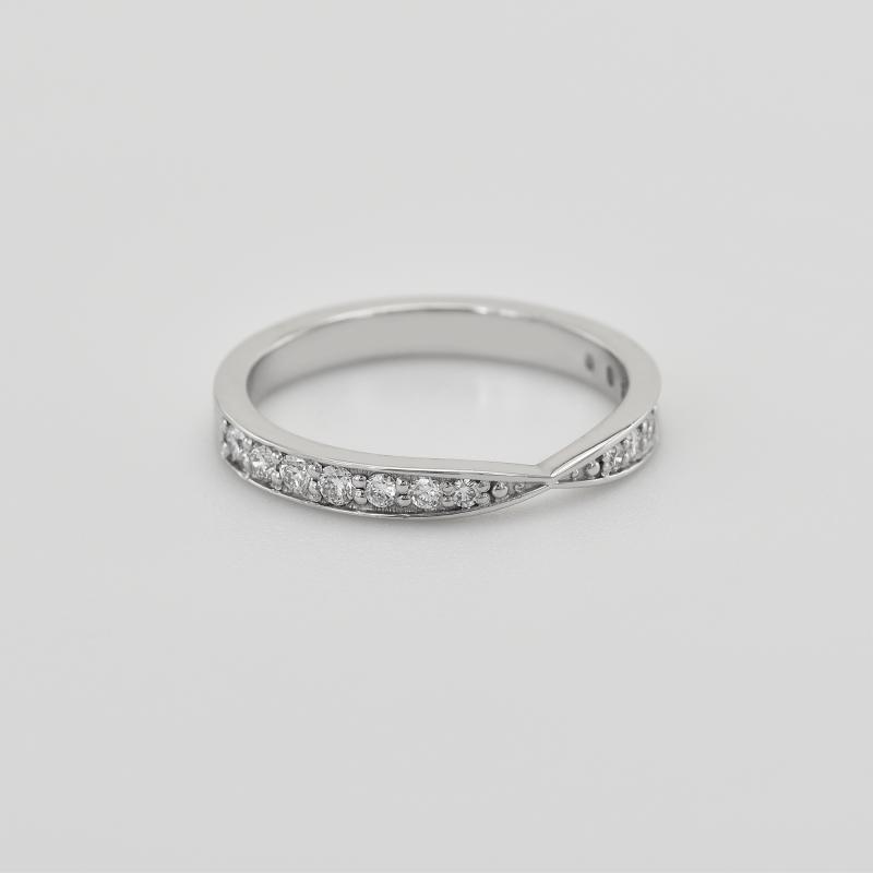 Eternity prsten s moissanity a plochý pánský prsten Turpein 105497