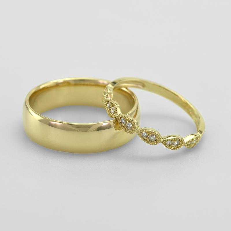 Vintage prsten s lab-grown diamanty a komfortní pánský prsten Lacy 105767