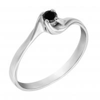 Zásnubní prsten s černým diamantem Patralika