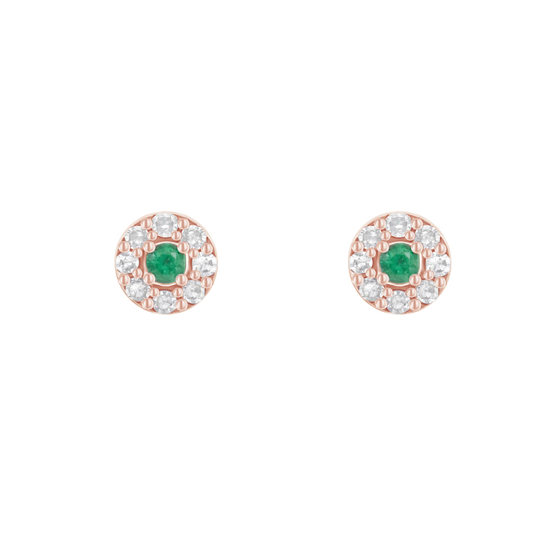 Smaragdové náušnice s diamanty Zowie 106767