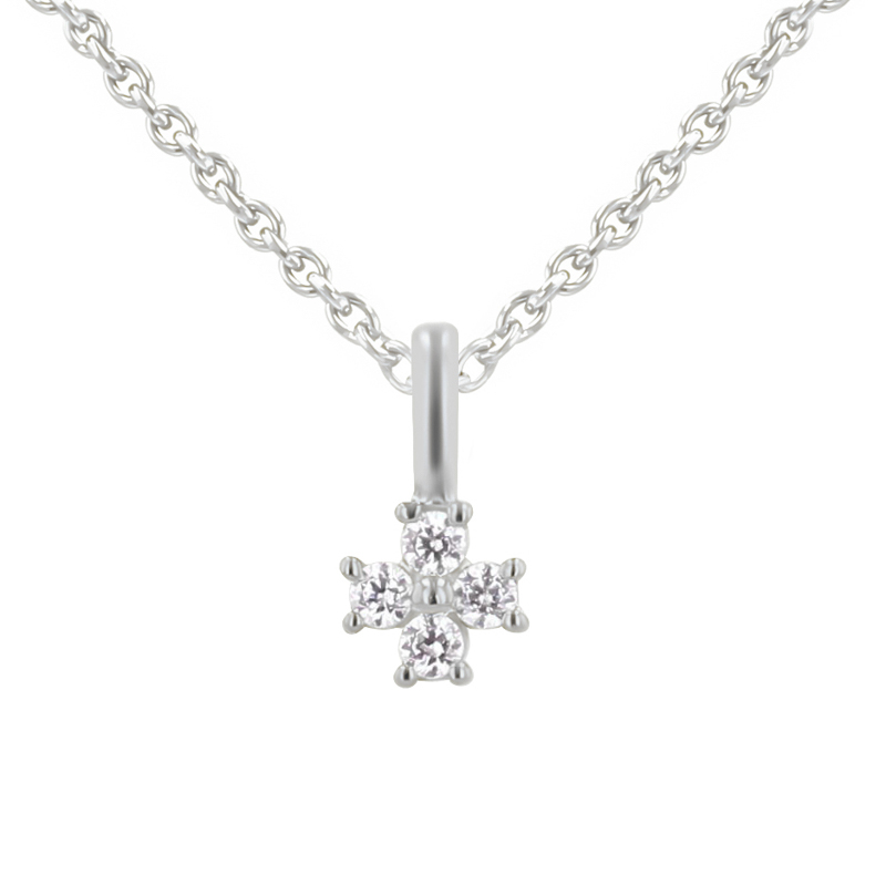 Přívěsek ve tvaru květiny s diamanty Lars 112957