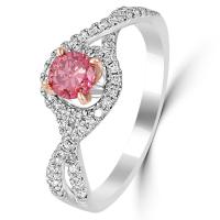 Zásnubní prsten s certifikovaným fancy pink lab-grown diamantem Shirley