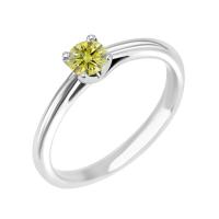Zásnubní prsten s certifikovaným fancy yellow lab-grown diamantem Katya