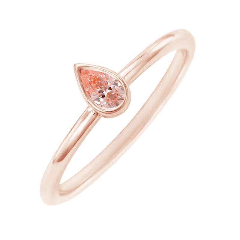 Minimalistický prsten s certifikovaným fancy pink lab-grown diamantem Nunez 113727