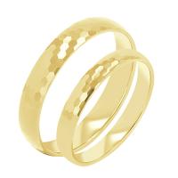 Zlaté tepané snubní prsteny Trevino