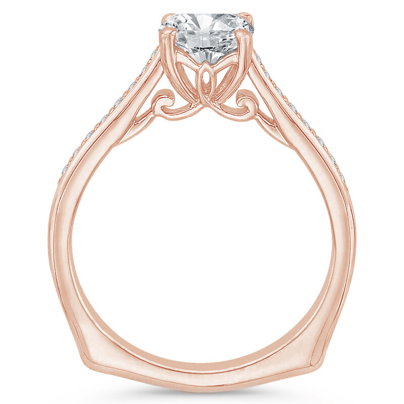 Zásnubní prsten s moissanitem a postranními diamanty Ulani 115897