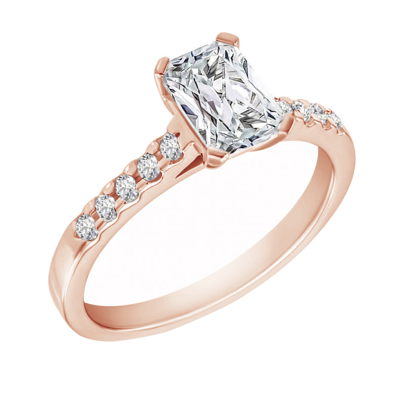 Zásnubní prsten s emerald diamantem Lonia