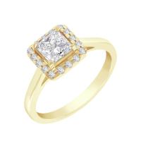 Zásnubní prsten s princess diamantem Taliba