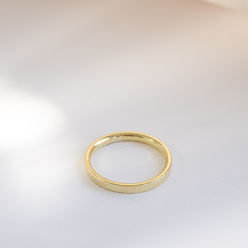 Ploché snubní prsteny ze zlata Ilah 120947