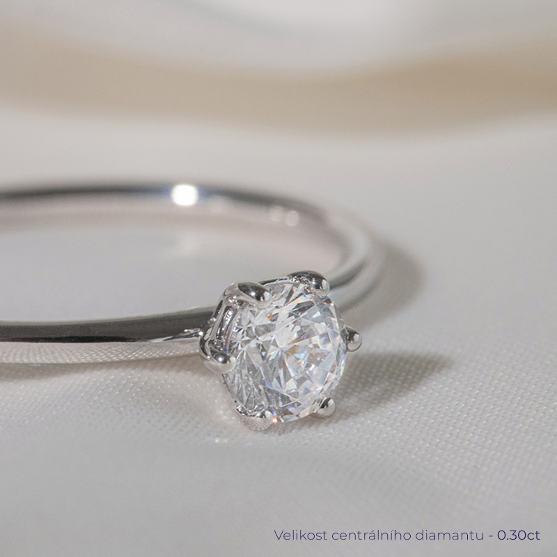 Zásnubní prsten s lab-grown diamantem Birdie 120977