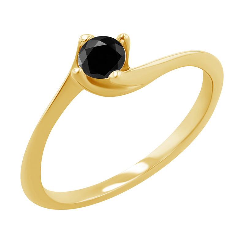 Zásnubní prsten s černým diamantem Nami 124967