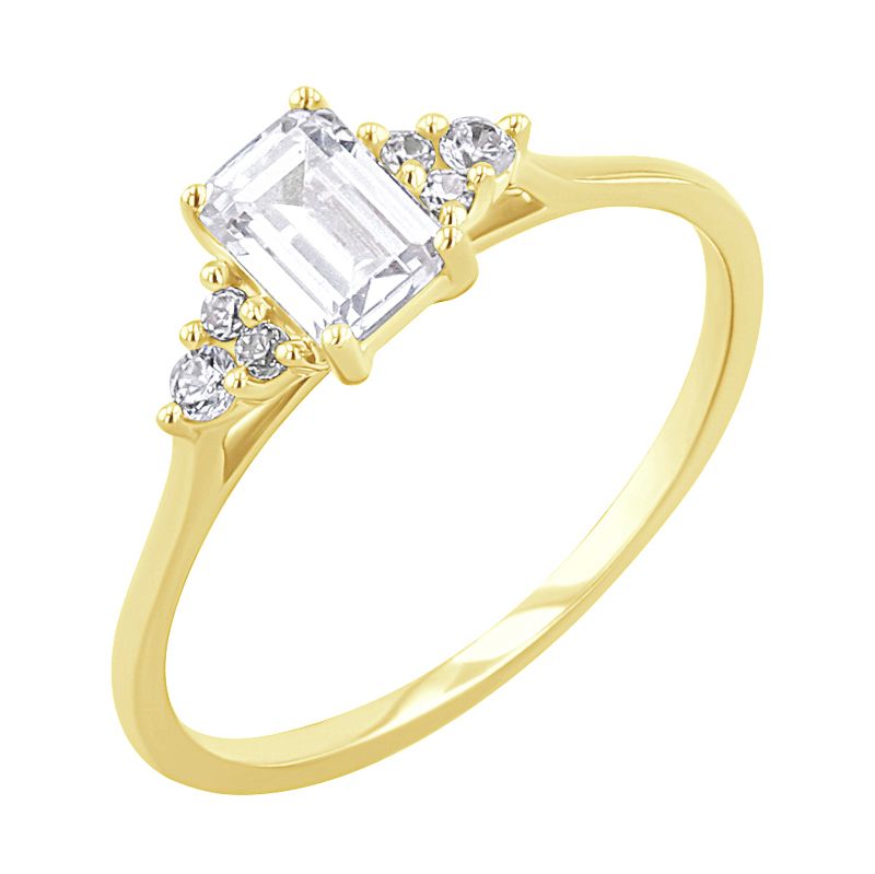 Zásnubní prsten s emerald diamantem Miha 125947