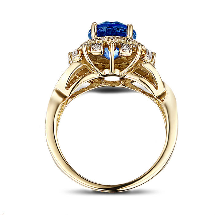 Zlatý prsten s tanzanitem 12647