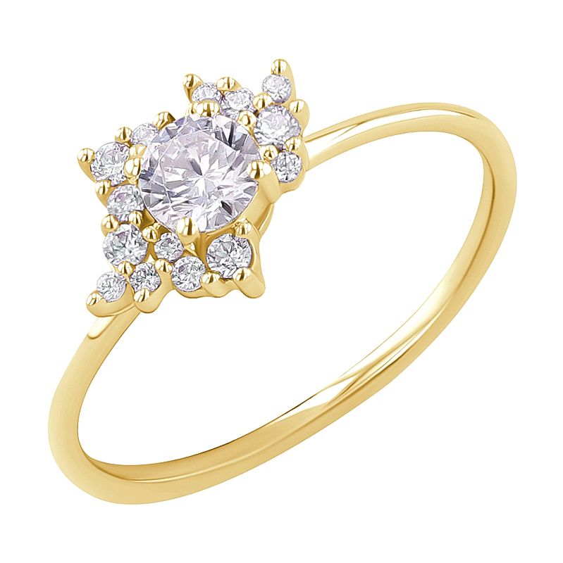 Atypický cluster zásnubní prsten s lab-grown diamanty Talisha
